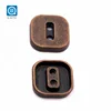 SK Custom Design Zinc Alloy Gold Square Metal Sewing Button Garment Suit Coat Shank Button