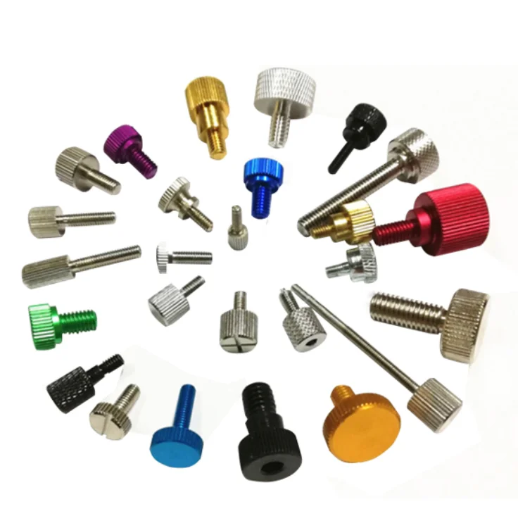 Oem Stainless Steel Hand Tightening Thumb Screw Anodized Aluminum