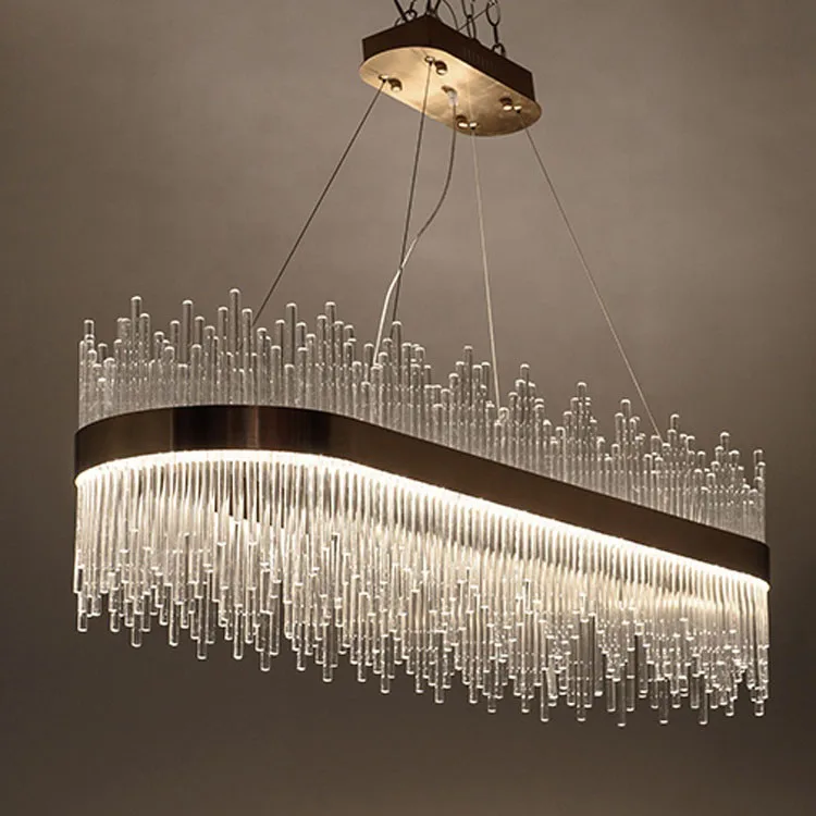 Zhongshan guzhen cheap stainless steel led hanging lamp hotel living room luxury modern k9 crystal chandeliers pendant lights