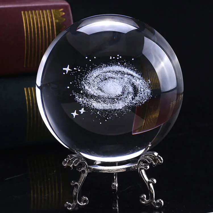 product 3d laser engraved milky way galaxy crystal ball for sale-30