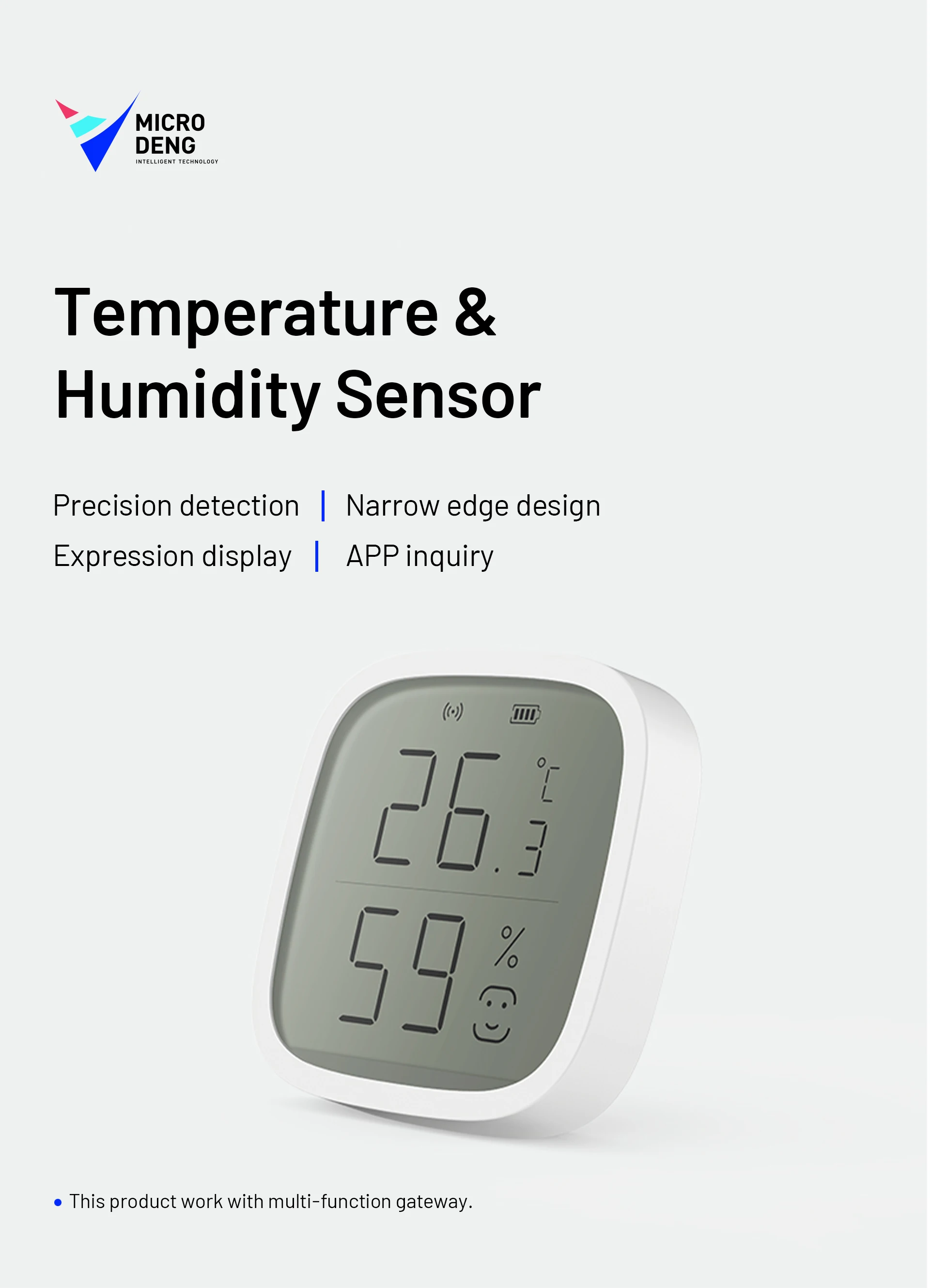 Smart temperature humidity sensor zigbee for smart home smart home solution service provided - ANKUX.COM