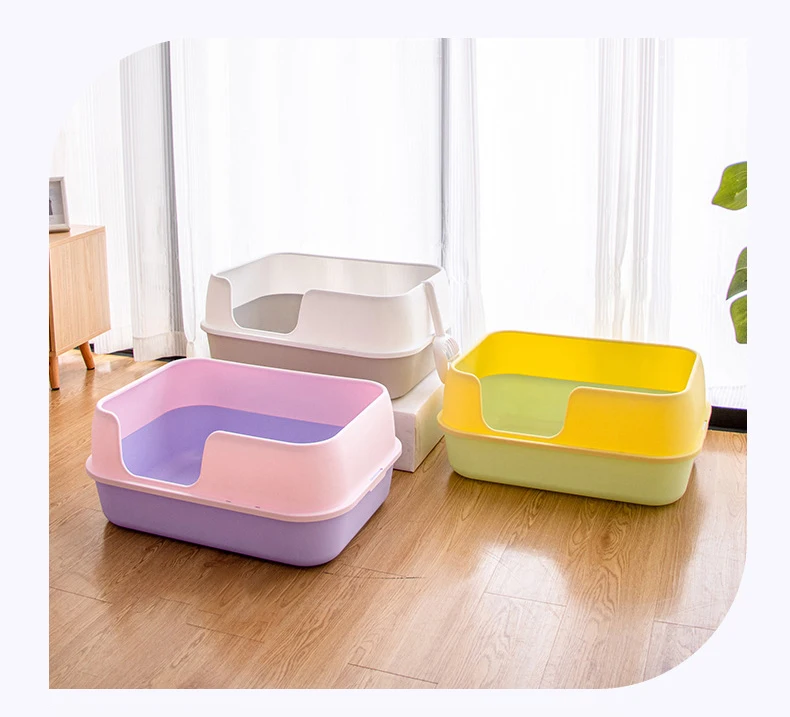 Closed Cat Litter Basin With Shovel Folding Drawer Type Plastic Abs