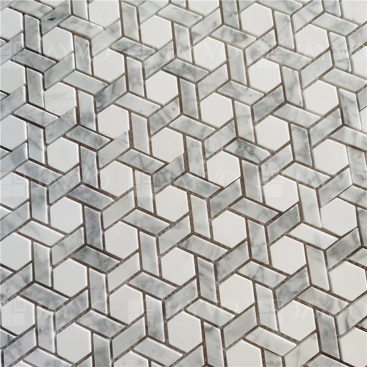 Stone Mosaic Custom Hexagon Shaped Mosaic Wall Tiles Golden Select mosaic wall tile