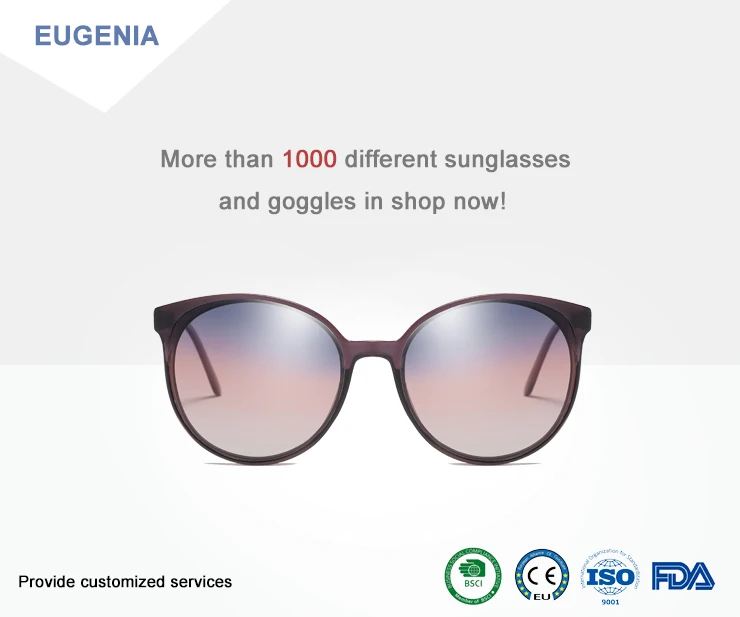 EUGENIA sun glasses polarized 2020 fashionable uv 400 polarized spectacles round sunglasses