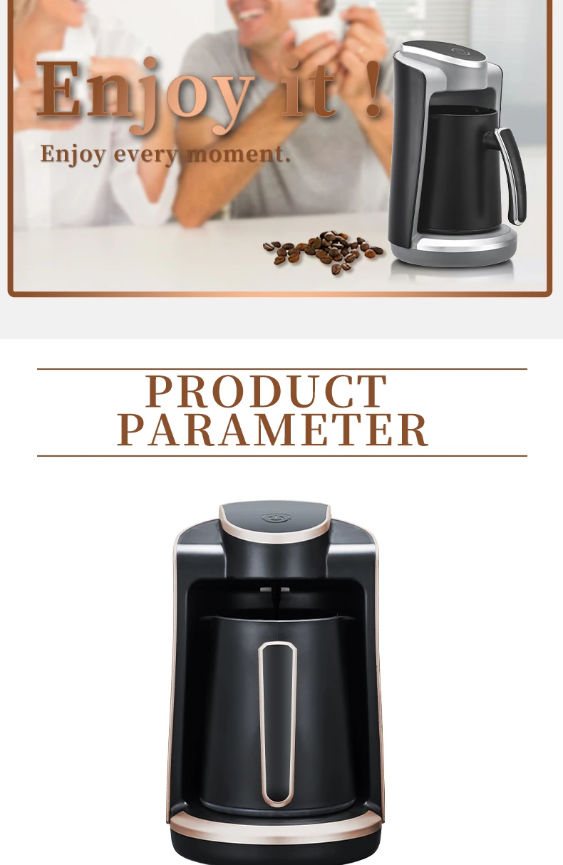 400w Automatic Turkish Coffee Maker Machine Cordless Electric Coffee