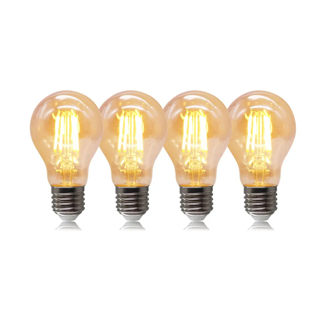 2W 4W 6W 8W vintage edison style LED filament A60 A19 led light bulbs 60 watt equivalent