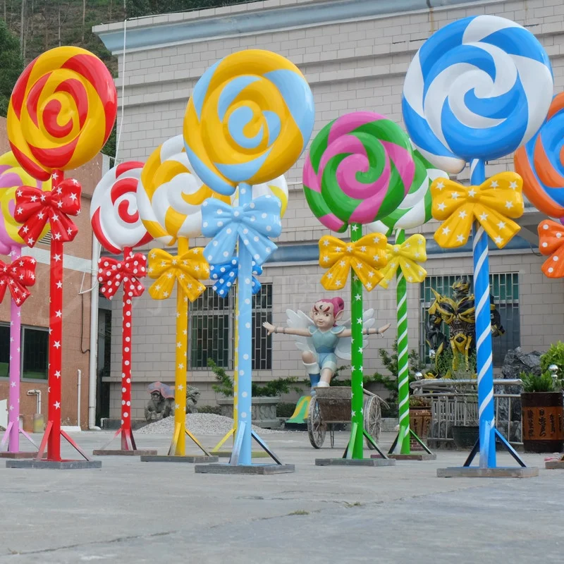 Oem Big Giant Large Fiberglass Lollypop Custom Candy Sculpture For ...