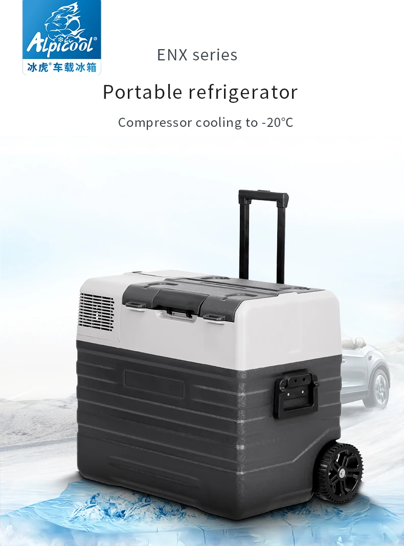 52l Alpicool Enx52 Battery Powered Car Refrigerator Portable Fridge