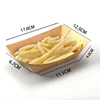 fast serving warmer custom white takeaway printed brown kraft paper boat biodegradable food tray
