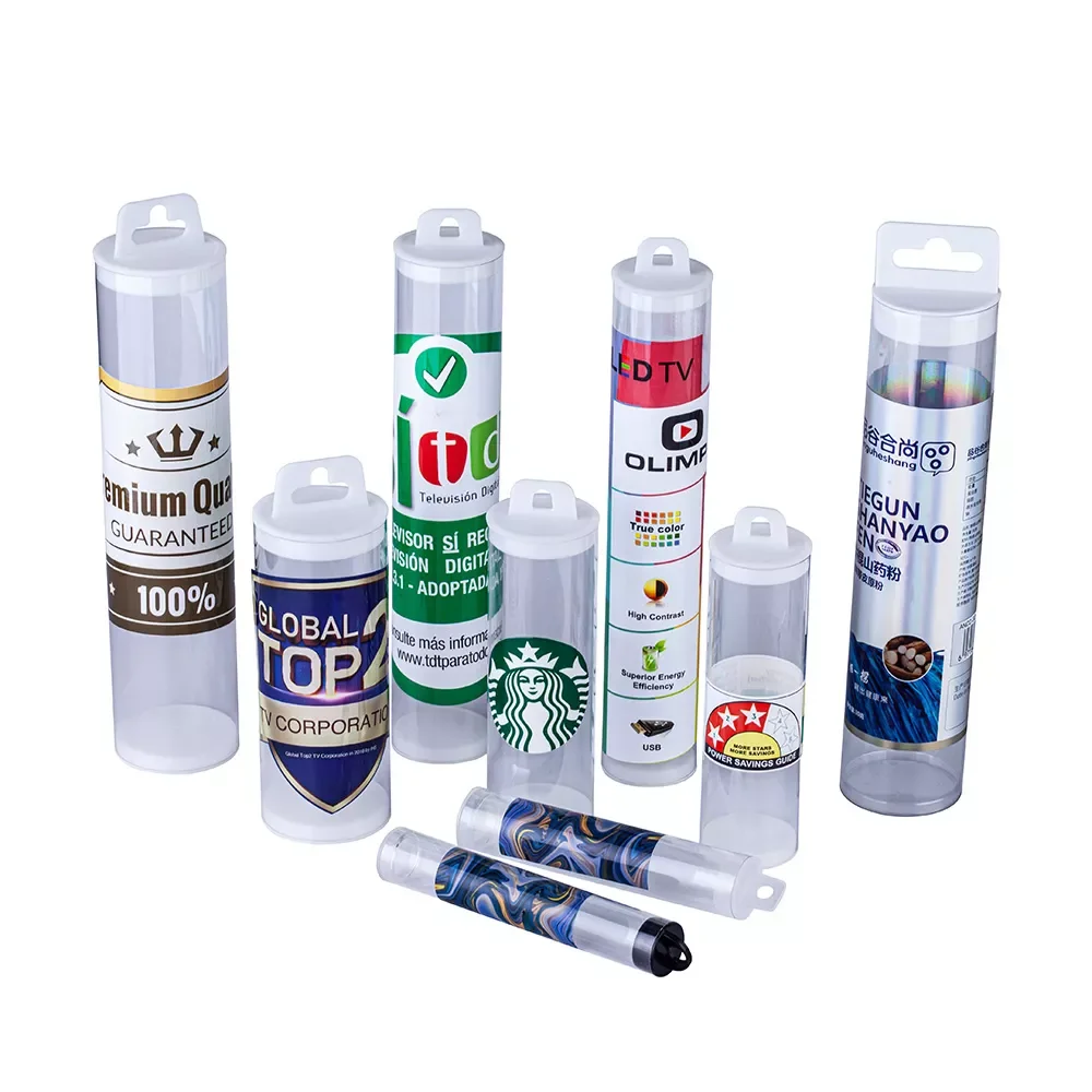 New Style Transparent Tube Packaging Plastic Tube Packaging Box Pvc Pc