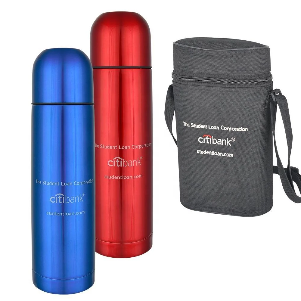 Premium Gift Set 2pc Pack 500ml Stainless Steel Vacuum Thermos Flask