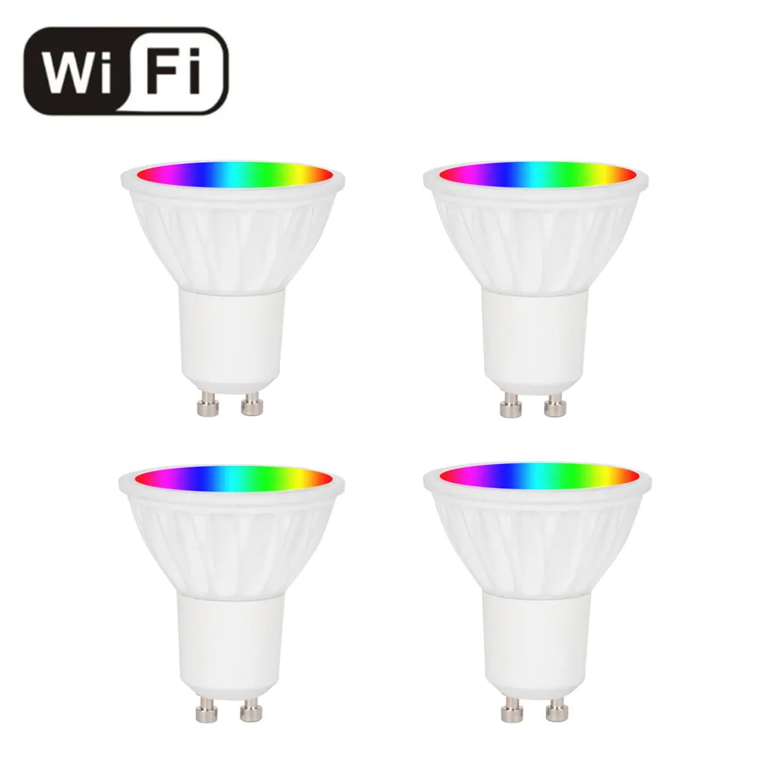Tuya Smart WiFi gu10 led spotlight 5w  alexa  light bulb  works with google home dimmable multicolored RGB + Daylight 6000K