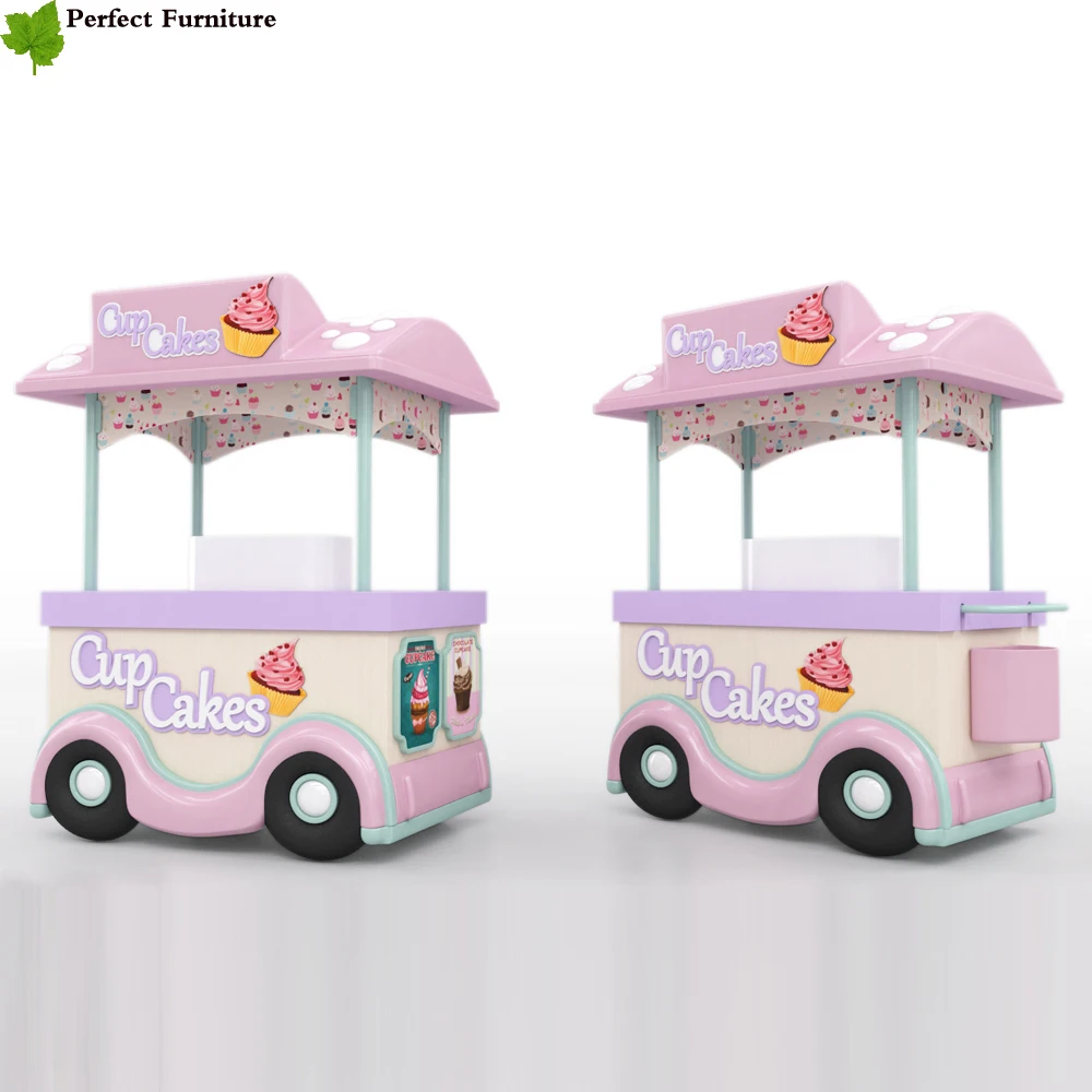 食品亭木制糖果车显示出售促销花车