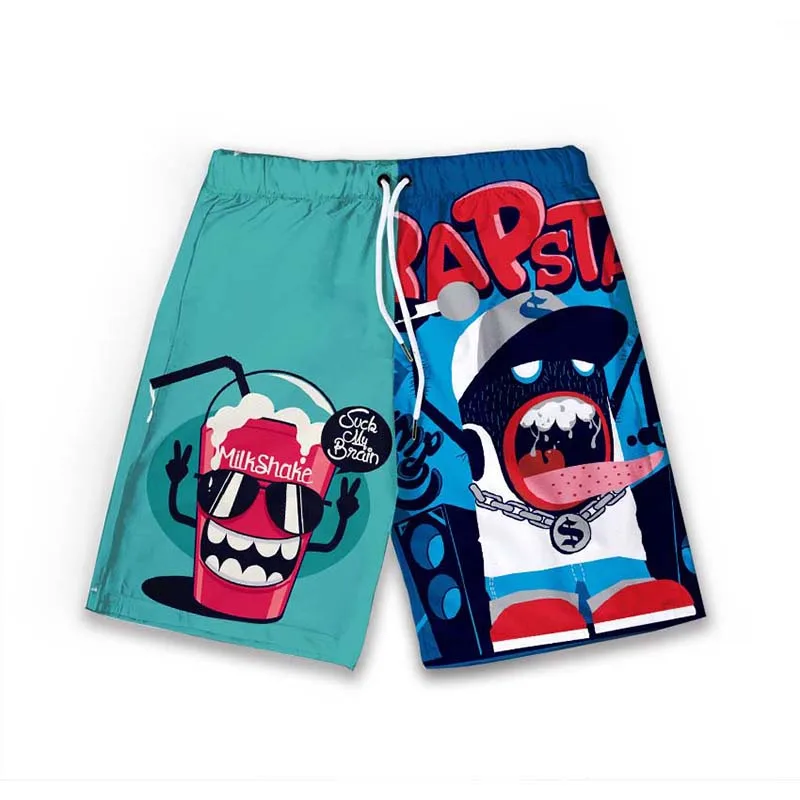 New Beach Pants 3D Digital Printing Wholesale Casual Funny Drink Printed Men's Shorts Customized Short for Men867_voghion.com