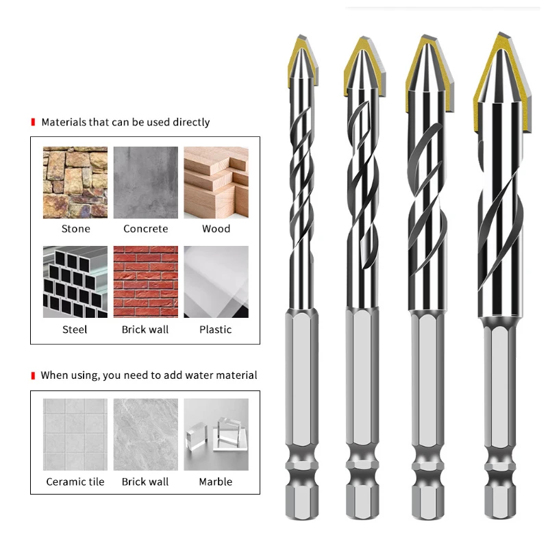 锯齿偏心钻头四刃锯齿偏心钻头多功能钻头套装高硬度偏斜头偏心
