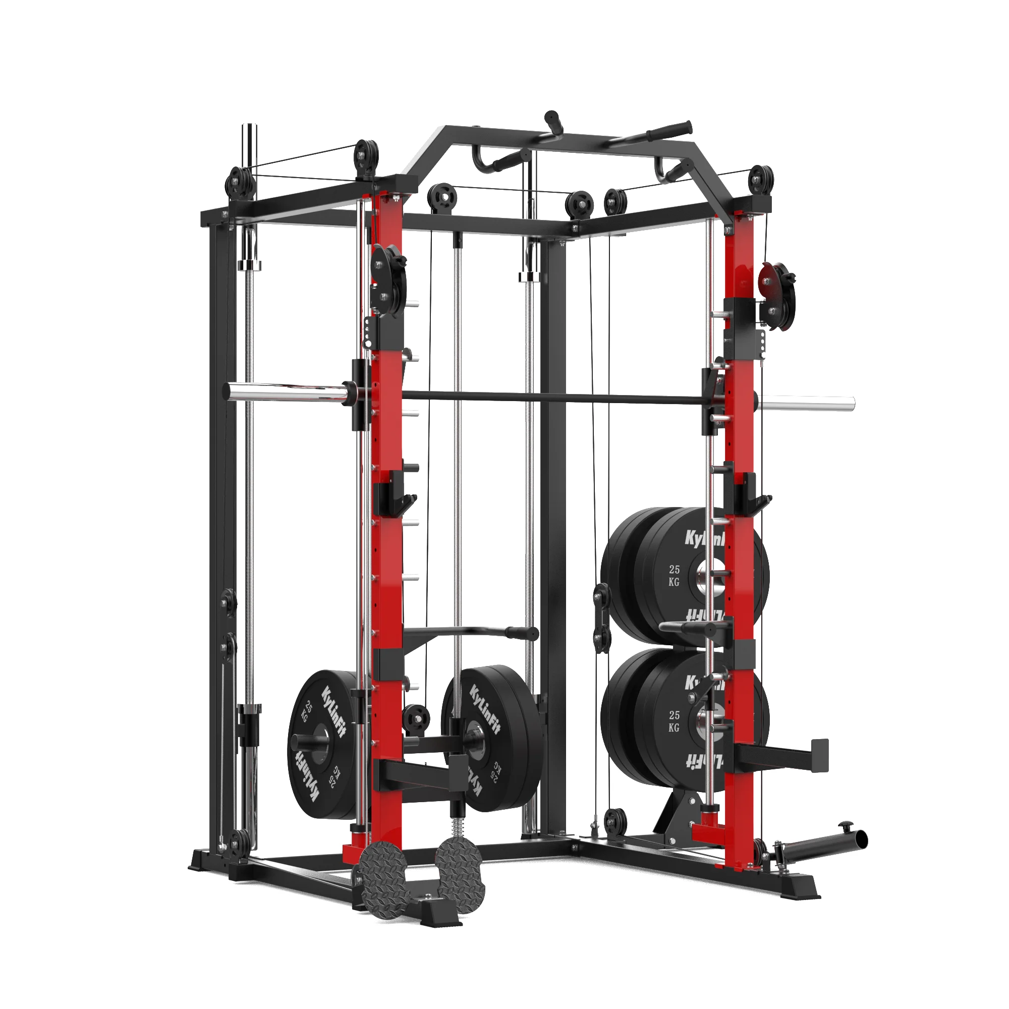 Rising Fitness Multi Functional Trainer Squat Power Rack Gym Pull up ...