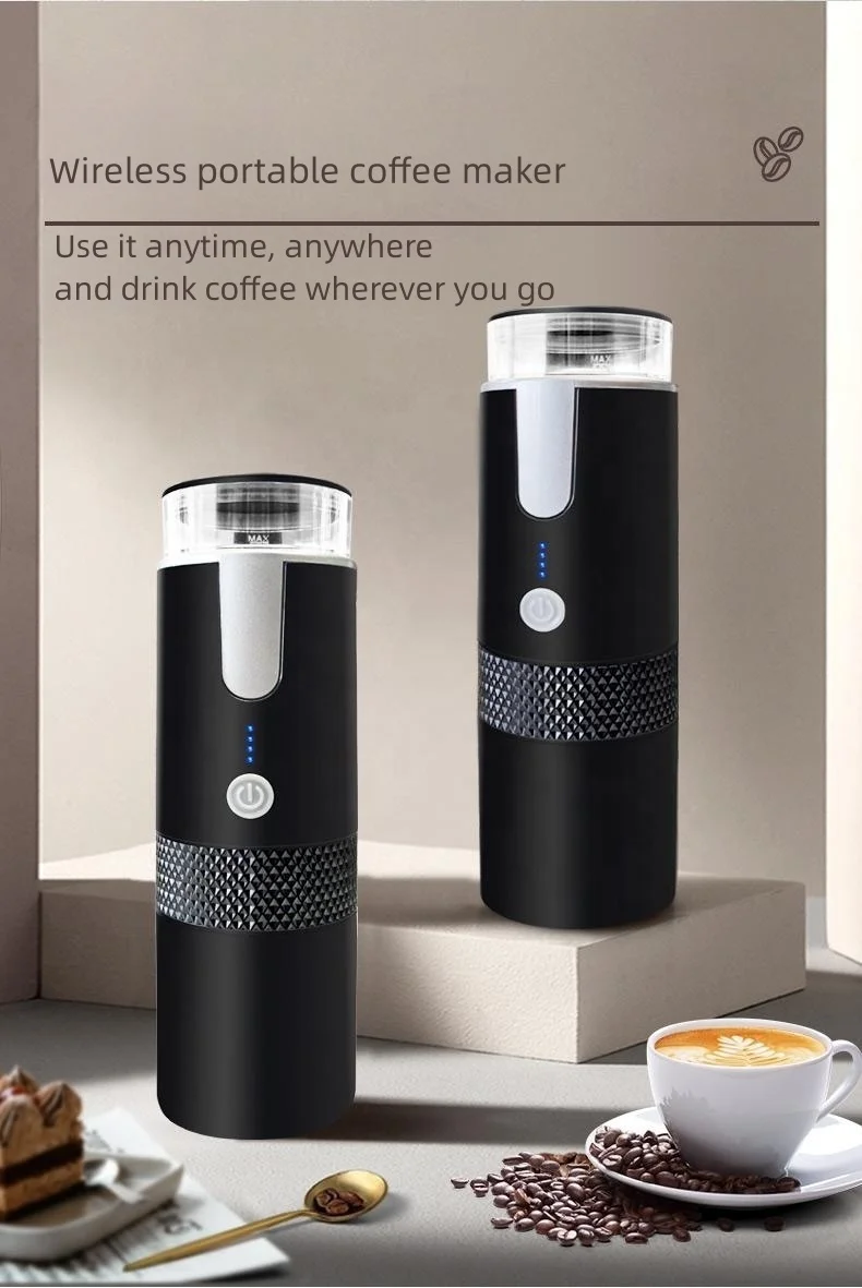 Portable Wireless Electric Coffee Machine Coffee Powder Capsule Charging Outdoor Travel Car