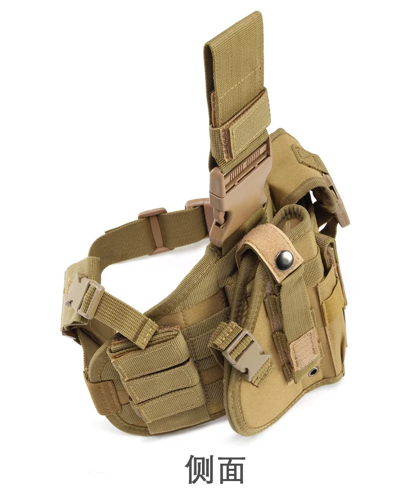 Thigh Holster Leg Drop Gun Bag Cs Military Pocket Knife Pistol Pouch