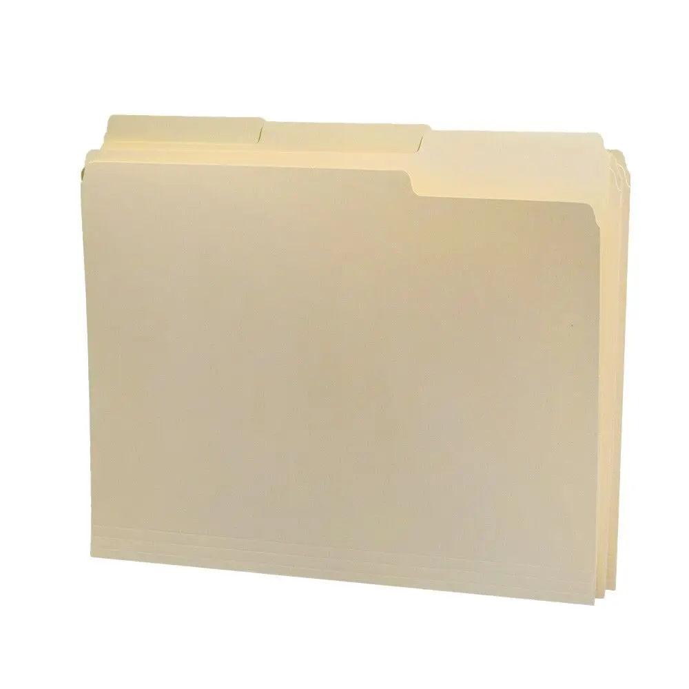 Premium Letter Size File Folder Note Pad Classic 1/3 Cut Tabs Manila Notebook Organizer For