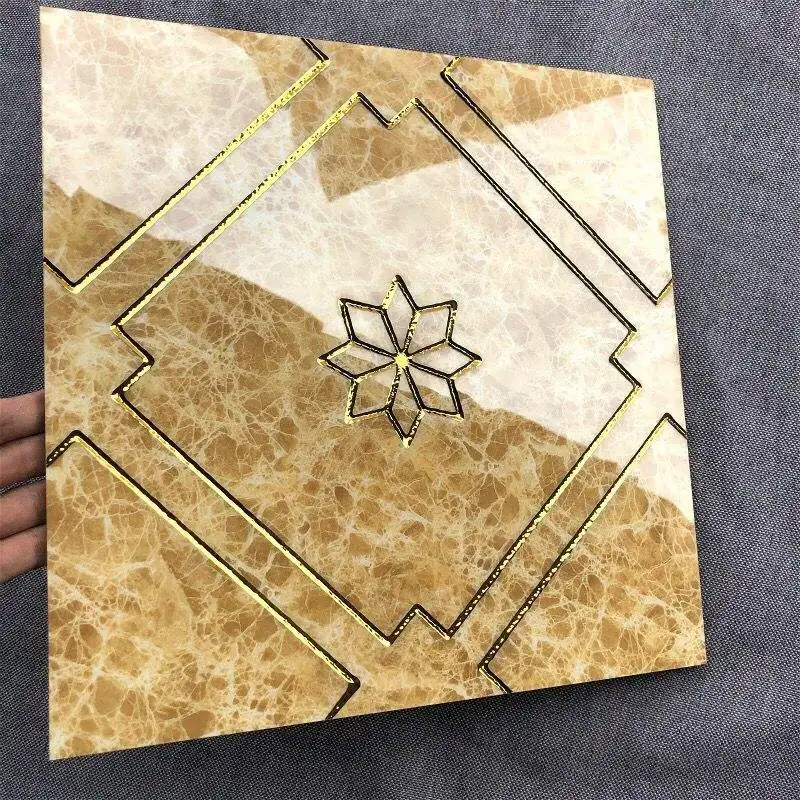 k金色瓷砖陶瓷抛光墙和镶边砖300x300