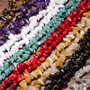 Great Necklace Gemstone Gravel Mixed Tiger Eyes Amazonite and White Porcelain Irregular Drilled Loose Chips Chain