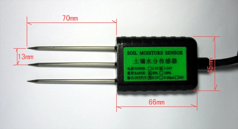 New 2-5V 5-24V Power 0-5V 4-20mA output Zigbee FDR Soil Moisture and Temperature Sensor for Greenhouse - ANKUX.COM