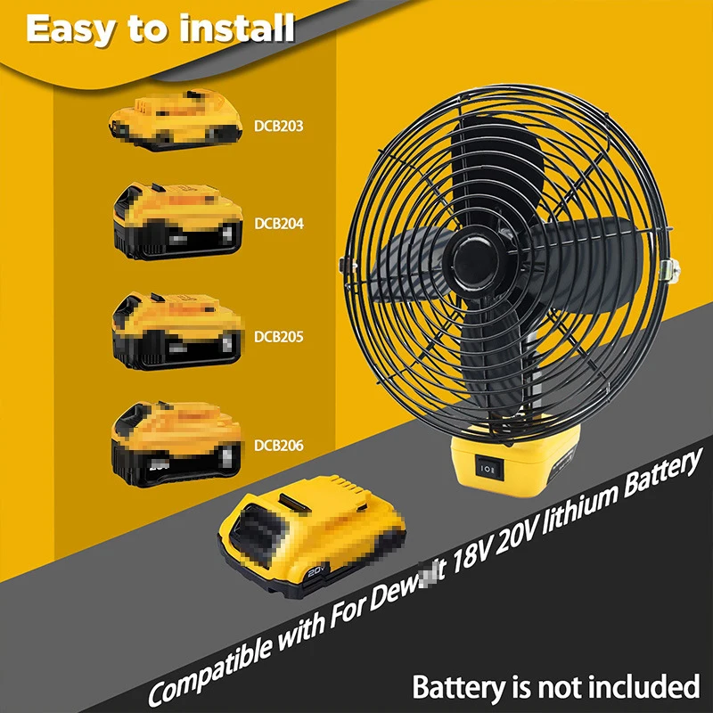 Usb Portable Clip Fan, 20V, Cordless, DCB200B - detail 12
