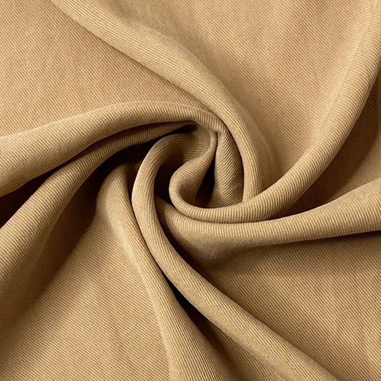 Harvest Woven Tencel Twill Dyed Fabric Smooth Cool Handle Fabric From