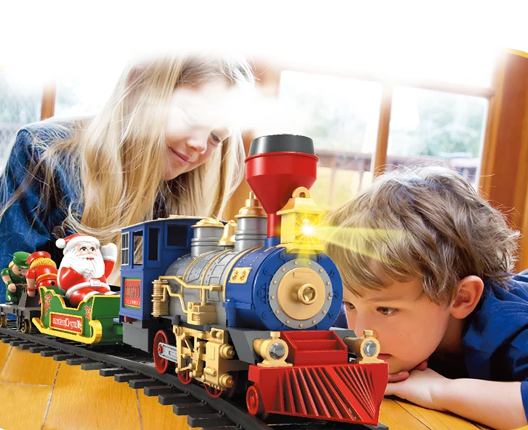 Classic Small Railway Plastic Christmas Gift Mini Toy Train For Kids