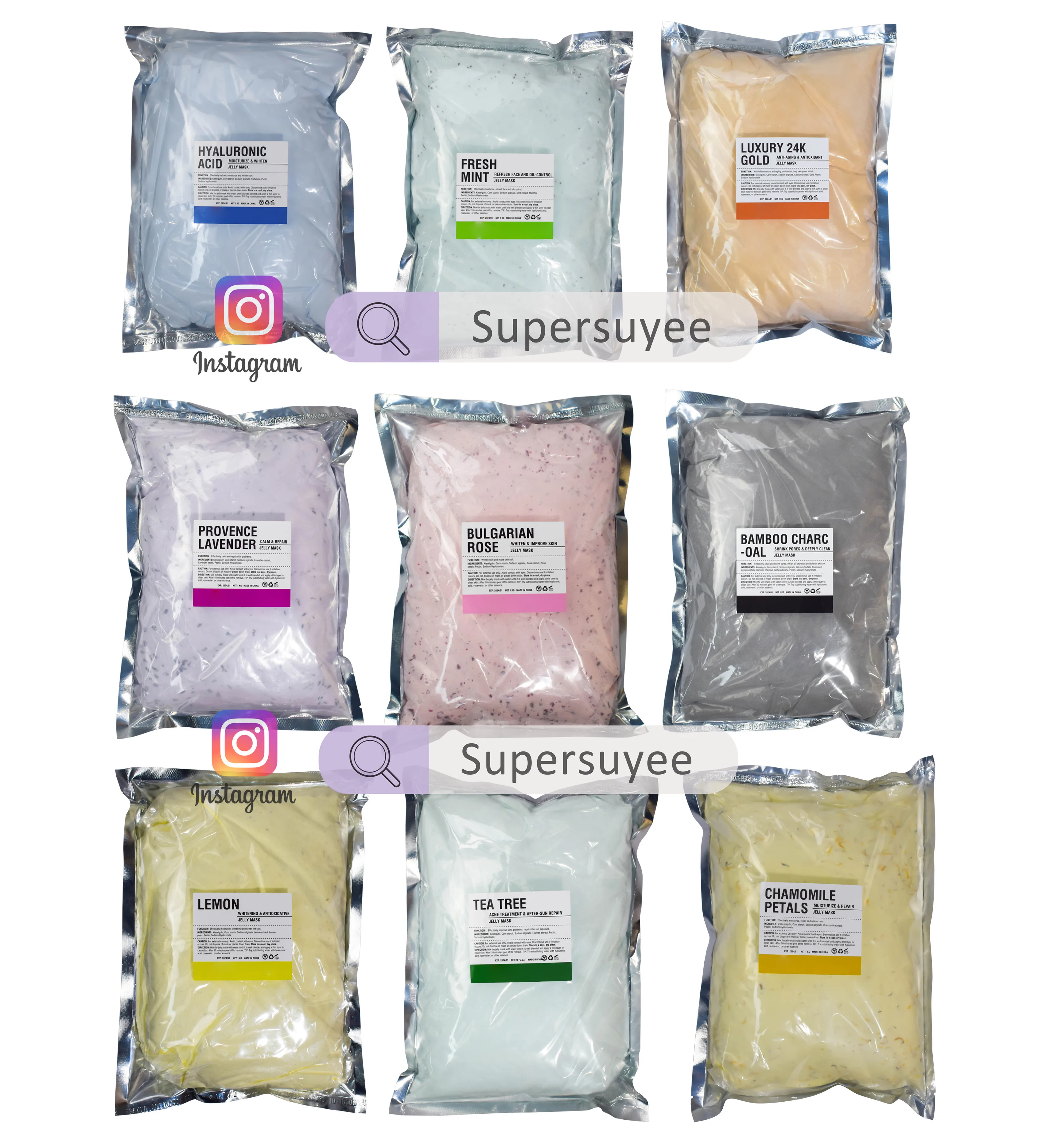 private label peel off mask powder face brighten jelly mask