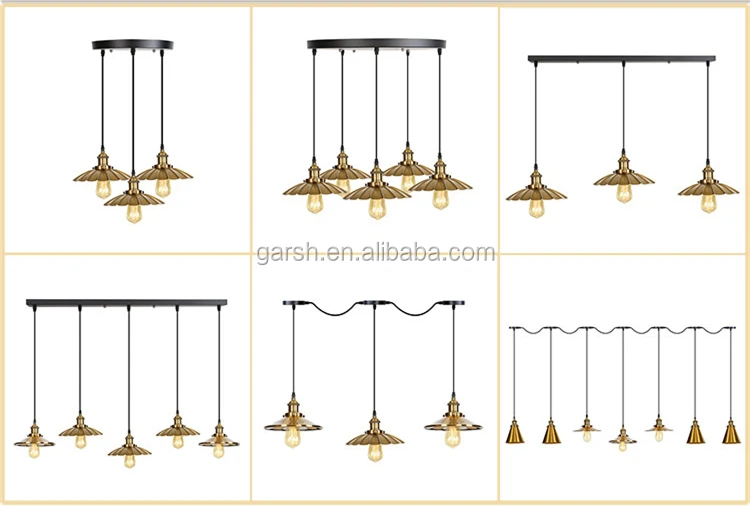 industrial brass pendant lamp