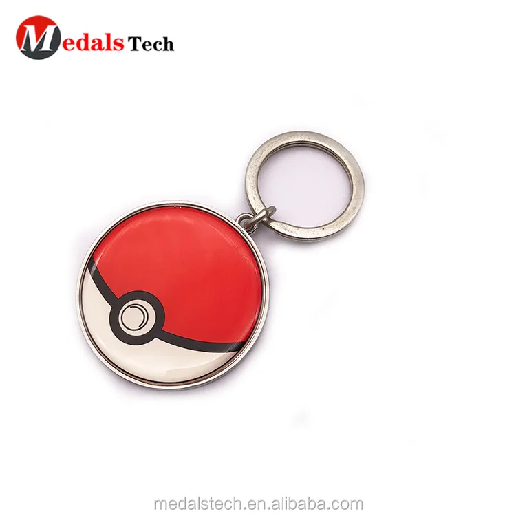 Custom made logo cheap round shaped metal souvenir keychain