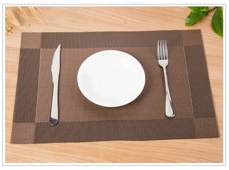 Placemat Crossweave Woven Vinyl Non-slip Insulation Placemat Washable ...