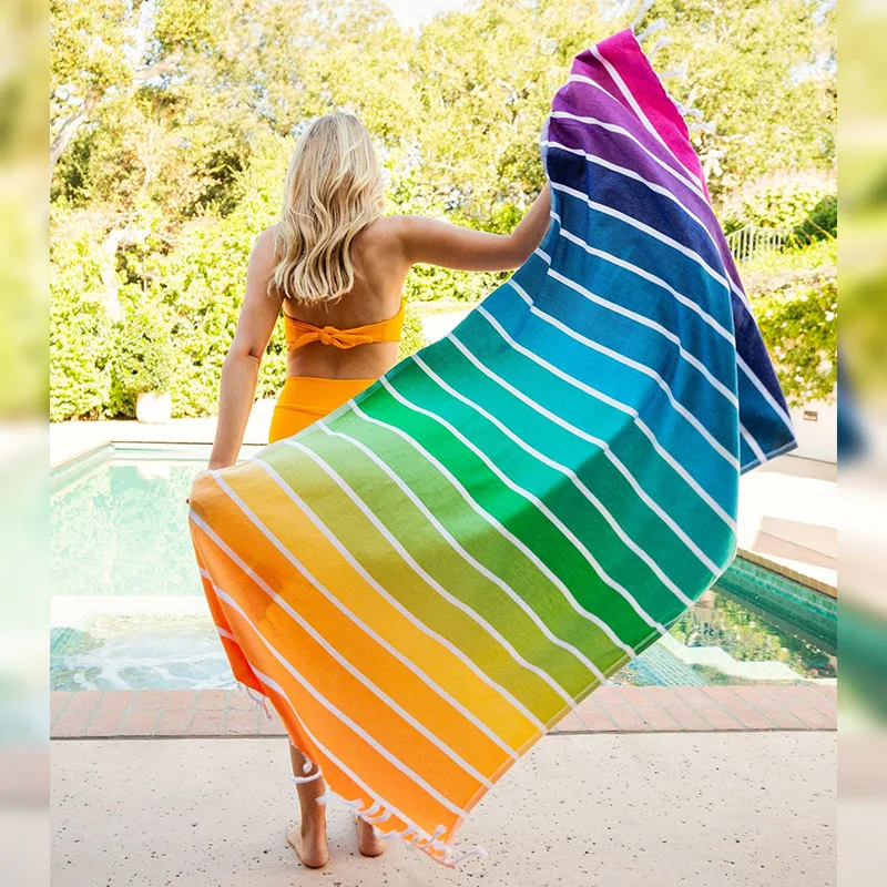 Large Size 100 Cotton Turkish Beach Towel Quickdry Oversized Sand