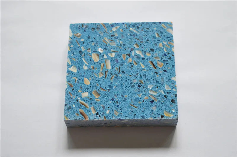 抛光地砖 24x24 蓝色水磨石石材