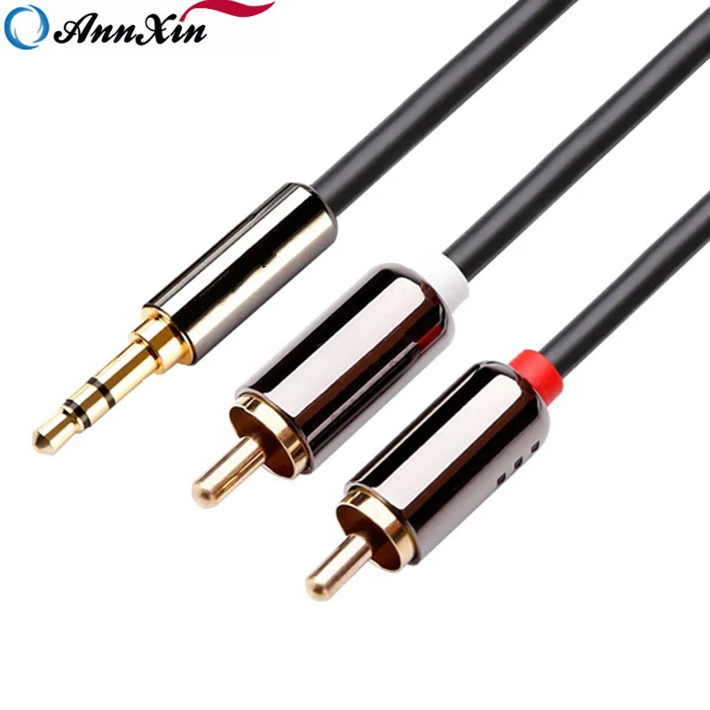 3.5mm to 2-male RCA Adapter Audio Stereo Cable