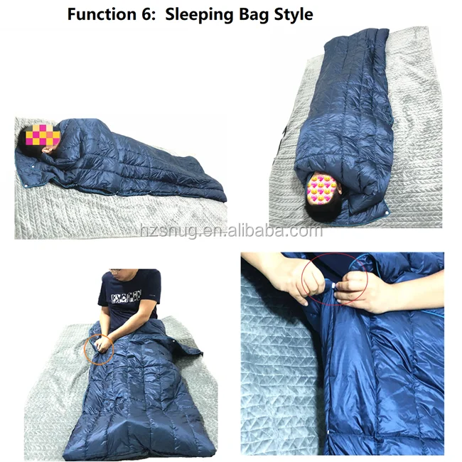 Outdoor Blanket Down Sleeping Bag 800 Fill Power 4 Season Mummy