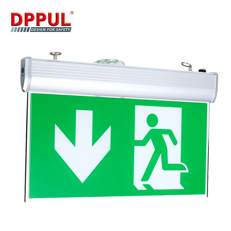 Factory sale subway fire safe rechargeable led exit sign emergency light