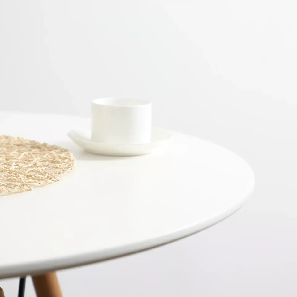 Simple Modern Coffee Table Round Mdf Desktop Dining Table For Sale