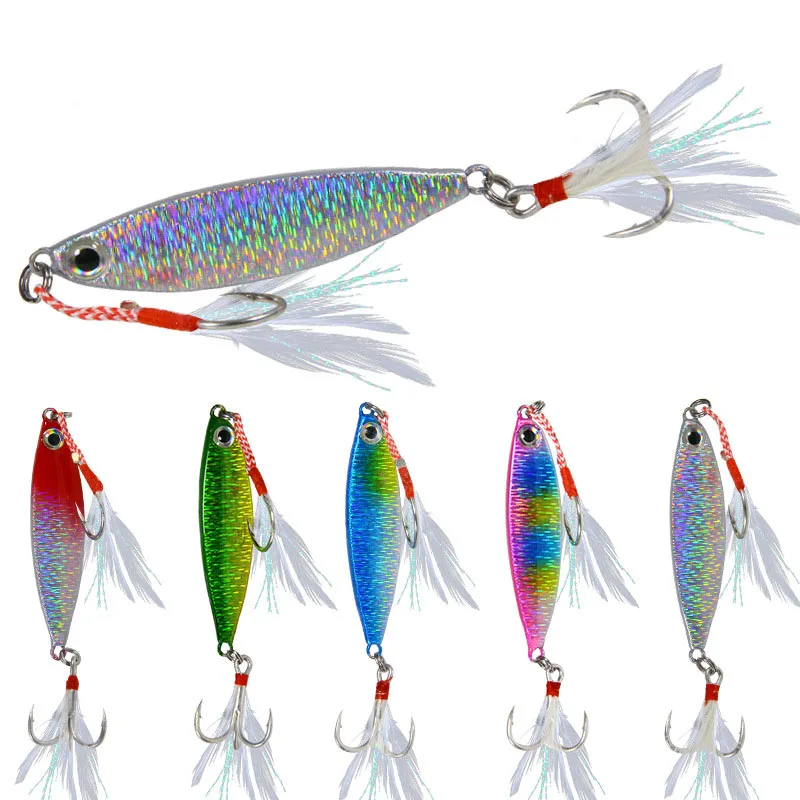 5x Micro Metal Jigs Slow Fall Lures Offshore Fishing Bait 10/15/30g Snapper Tuna 
