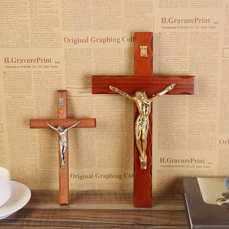 Wood Wall Cross Holy Jesus Handmade Christ Traditional Handicraft