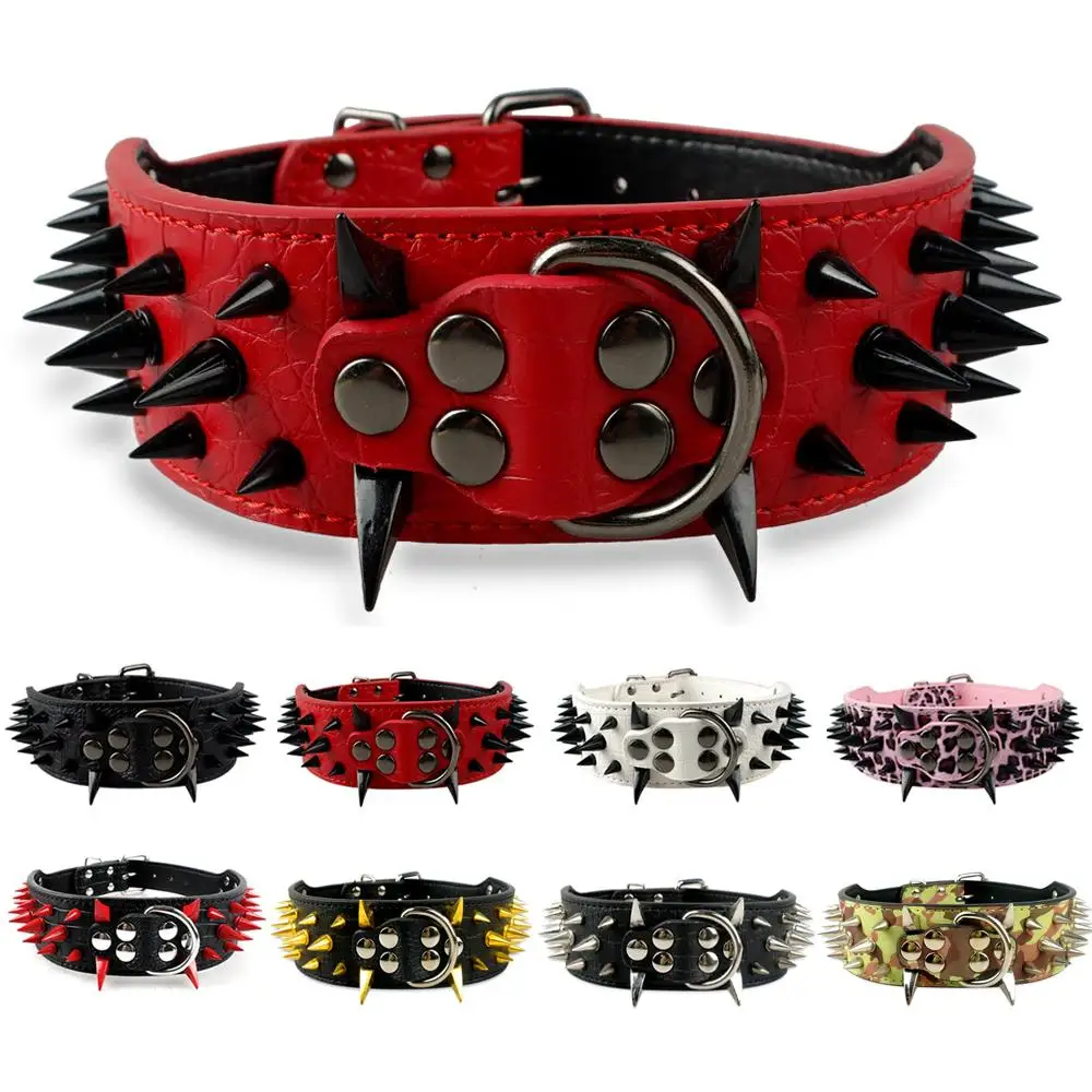 boxer leather dog collars