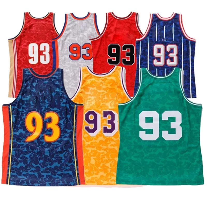 

Dropshipping Cheap Quick Dry Fashion Camisa 93 Hardwood Classic Basketball Men Sports Bape Jerseys Shirt Wear Collection