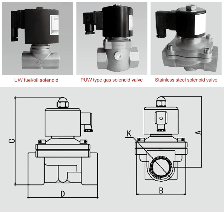 Latest design 12v 24v 110v 230v solenoid gas safety valve