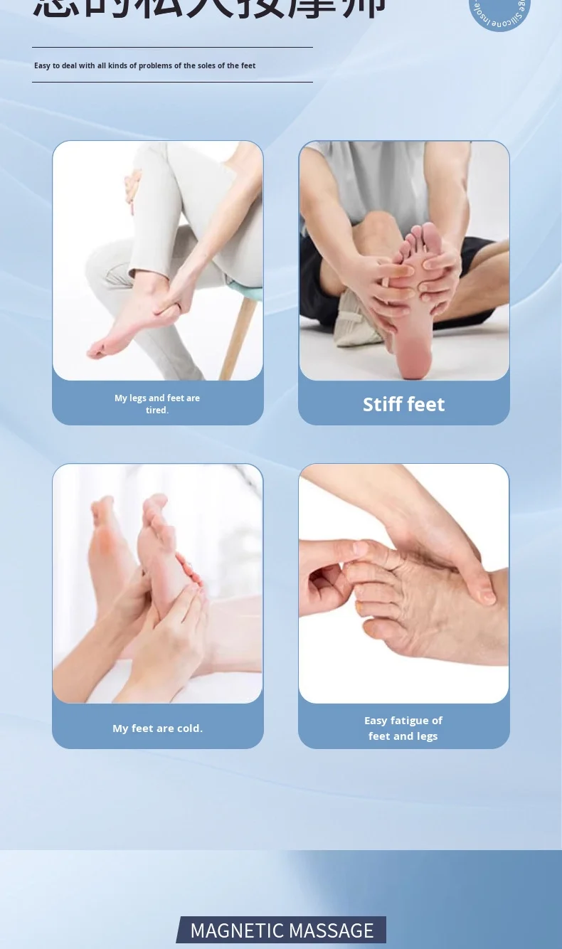 Long-Lasting Massage Insoles Acupoint Insoles for Men Women Gel Magnetic Foot Protection for Better Comfort Shoe Inserts
