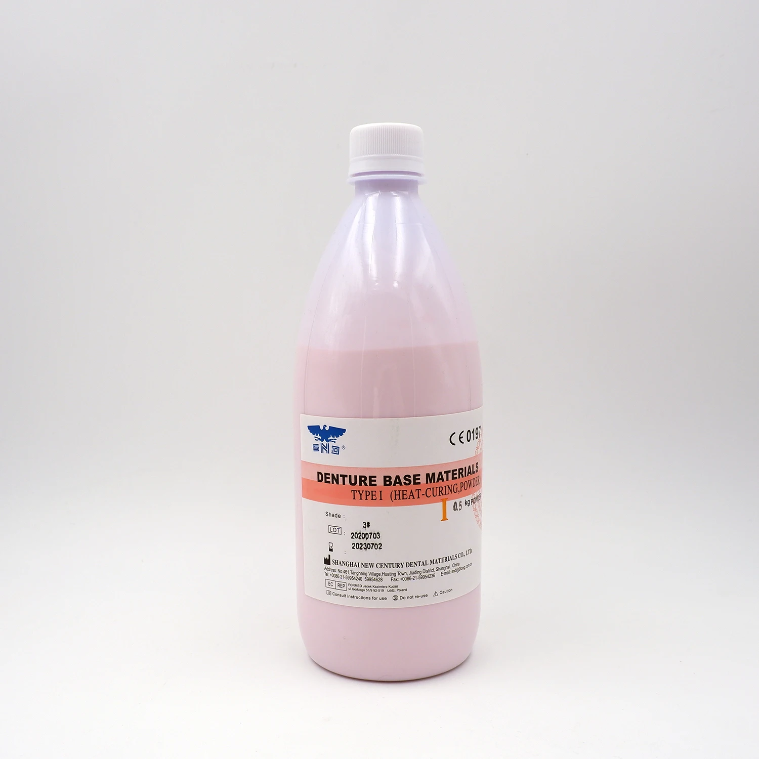 Snd 500g Pink Heat Curing Pmma Denture Base Materials Dental Acrylic
