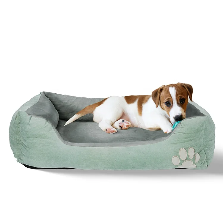 Grey green High Density Foam Dog Bed Car Seat High Quality Travel Dog grey-green-high-density-foam-dog-bed-car-seat-high-quality-travel-dog
