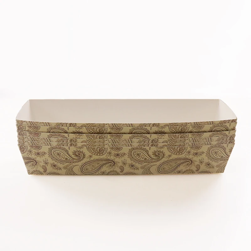 Disposable Paper Baking Bread Box Paper Loaf Pans Baking Mould Wood
