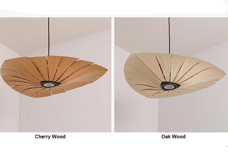 New design handmade wood  bamboo rattan weaving E27 LED sunflower modern deco pendant light