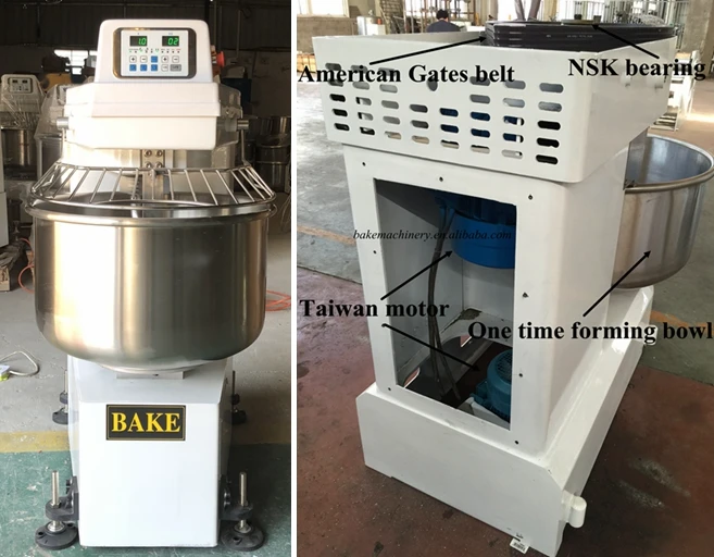 Bake 25kg Spiral Dough Mixer Heng Wei High Quality Bakery Dough Ball